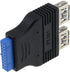 E-outstanding 20 Pin USB 3.0 Header Female to Dual USB 3.0 Female Splitter Adapter Motherboard Extension Connector...