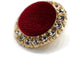 20 pcs Rhinestone Surrounded Red Velvet Metal Shank Buttons for Coats -25mm -1"...