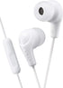JVC Gumy Plus Earbuds with Mic and Remote for Connected Devices - Silicone Ear Pieces - White...
