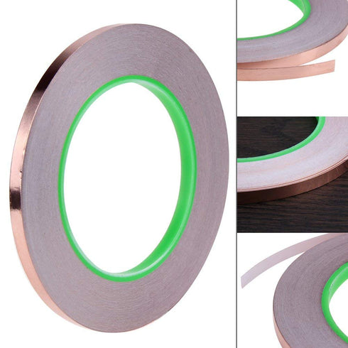 Oubaka 2 Pack Copper Foil Tape,(0.5inch X 66 FT) Double-Sided Conductive Copper Tape with Adhesive for EMI Shielding,Paper Circuits,Electrical Rep...