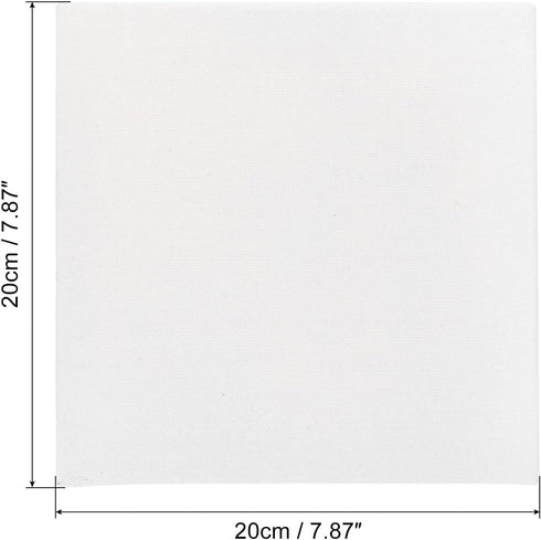 PATIKIL Paint Linen Canvases for Painting, 2 Pack 8x8 Inch Square Wood Frame Stretched Blank Art Canvas Board Panels for Acrylic, Oil, Tempera Pai...