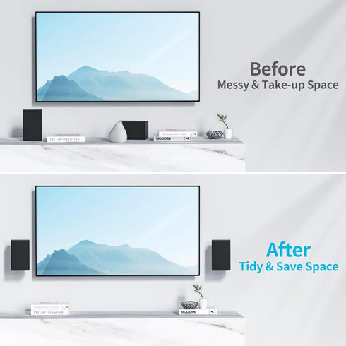 Pair of Speaker Wall Mount for Samsung Speaker Mount with Speaker Wire Surround Sound Speaker Mount Brackets for Samsung Rear Speaker SWA 8500S/90...