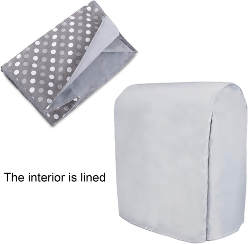 Luxja Dust Cover Compatible with 4.5-Quart and 5-Quart Stand Mixer, Cloth Cover with Pockets for Stand Mixer and Extra Accessories, Gray Dots...