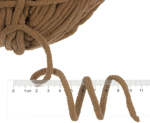 1Skein Chenille Yarn Blanket Yarn 100g/3.5oz Gauge #6 Super Bulky Polyester Soft Knitting for Crochet Weaving Bag Scarf Hat, Brown......