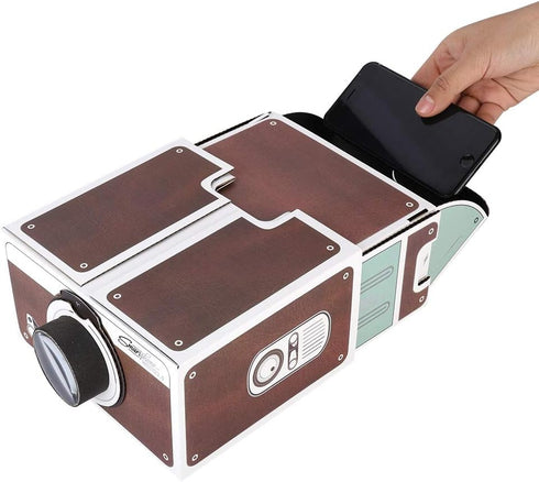 Mini Projector 14.5x8 cm Smart DIY Home Cinema Smart Phone Projector2.0 Portable Video/Movie Projection Machine...