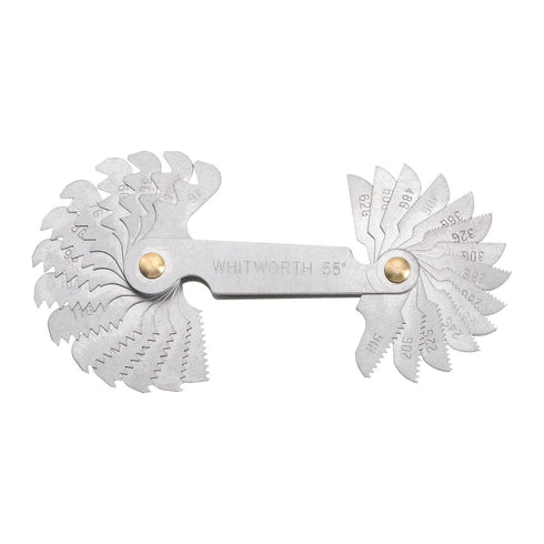 British Whitworth 4G-62G Screw Thread Pitch Gauge Tool Pitch Cutting Gauge Caliper Gauges Measuring Tool for Industrial Measurement...
