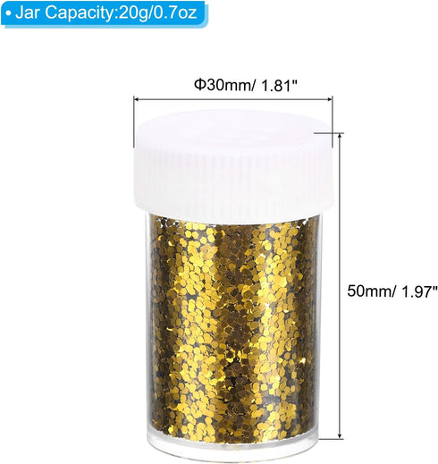 PATIKIL Holographic Chunky Glitter Set, 12 Jars 240g/8.47oz Resin Sparkle Sequins Glitter Powder Bulk for Art Crafts Scrapbooking Body Nail Decora...