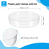 PATIKIL 55mm Plastic Petri Dishes with Lid, Petri Plates Tissue Culture Plate for Lab Science Experiment, Clear...