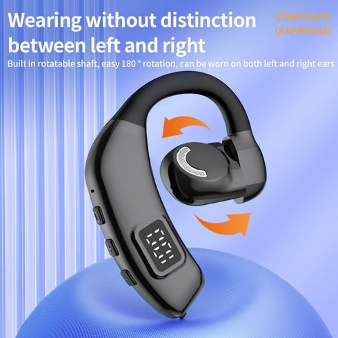 Bluetooth Headset V5.3, Wireless Bluetooth Earpiece 30Hrs HD Calling,LED Display Hands-Free Bluetooth Earphone for Driving/Business/Office......