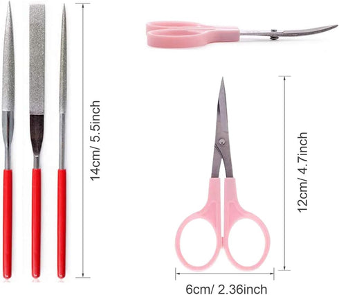 Woohome 17 PCS Resin Casting Tools Set, 3 Style File, Sand Papers, Polishing Blocks, Polishing Cloth, Scissors, Brushes for Jewelry Making Supplie...