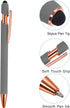 PATIKIL Ballpoint Pen with Stylus Tip, 12 Pack 2 in 1 Metal Pen Black Ink 1.0mm Medium Point Stylus Pen for Touch Screens Style 2, Gray......