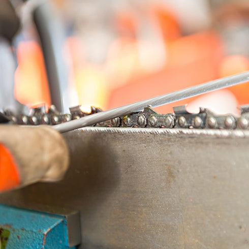 4pcs Chainsaw File, 11/64" (4.5mm) Round High Carbon Steel Double Cut Rasp for Sharpening...