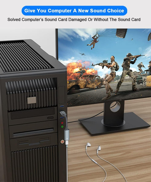 USB A to Lightning Audio Adapter Cable USB 3.0 Male to Lightning Female HiFi Audio Headphones Converter Fit with USB A MacBook Computer PC Support...