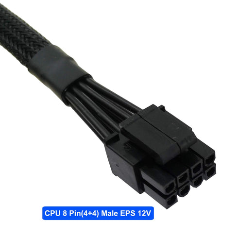 COMeap 2-Pack 4 to 8 CPU Power Adapter, ATX to Motherboard CPU 8 Pin Converter, Sleeved Cable, 9.5-inch (24cm) with ATX 4 Pin Port...