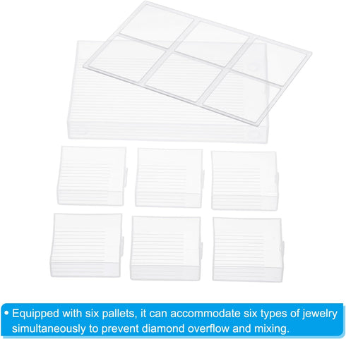 PATIKIL Diamond Painted Tray, 26PCS Diamond Painted Accessories Organizer Kits Large Diamond Art Trays Bead Rhinestone Sorting Tray Square Craft T...