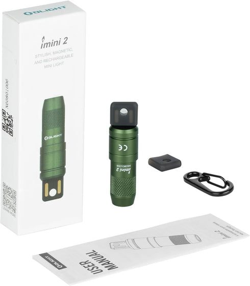 OLIGHT IMINI 2 EDC Rechargeable Keychain Flashlight, 50 Lumens Compact and Portable Mini Light, Tiny LED Keyring Lights with Built-in Battery Idea...