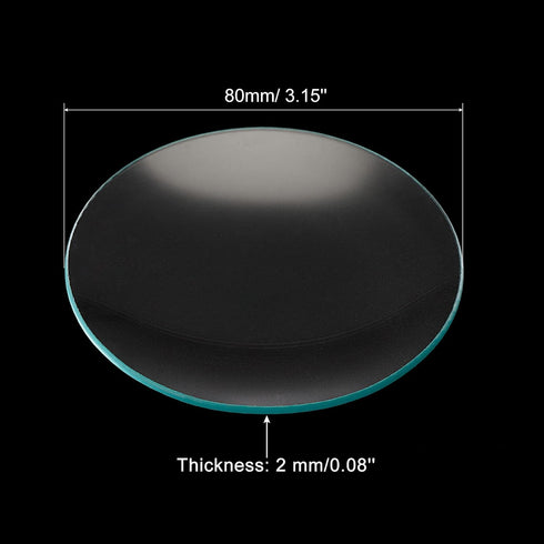 PATIKIL 80 mm Diameter Watch Glass, 12 Packs Beaker Cover Smooth Edges Chamfered Arc for Laboratory, Transparent...