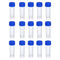 PATIKIL 5mL Plastic Test Tubes, 15 Pack Frozen Container Storage Blue Screw Cap for Lab Laboratory Science, Clear...