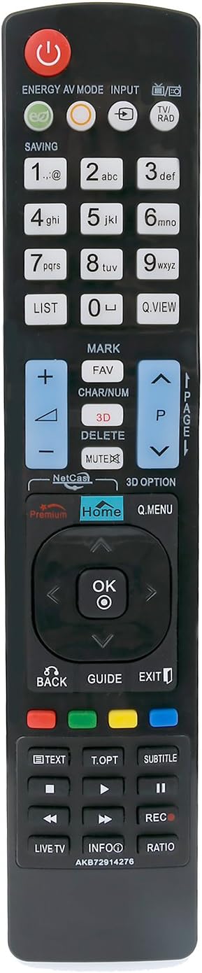 New AKB72914276 Replace Remote for LG Plasma 3D TV 32LD350 32LD450 32LE5300 37LD450 37LE5300 42LD450 42LD520 47LD450 47LD520 42LK450 42LV355C 47LV...