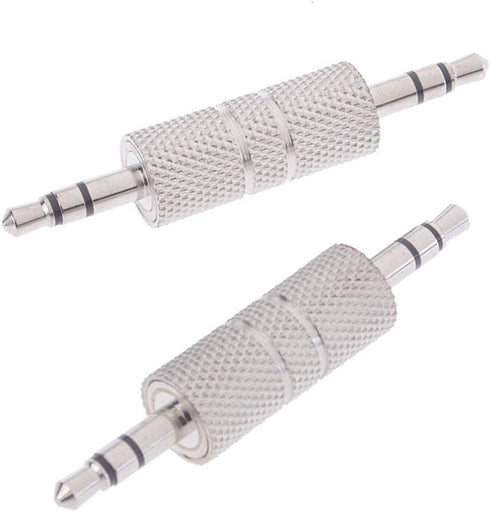 VizGiz 5 Pack 3.5mm Male to Male Coupler Extension Cable Joiner 1/8 inch TRS Stereo Audio Wire Adapter Jack Plug Connector for BT Receiver AUX-in ...