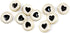 20 pcs Electroplating Golden Circles Enamel Black Heart Sewing Metal Shank Coat Buttons -23mm -7/8"...