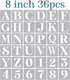 8 inch Large Letter Stencils Alphabet Stencils for Painting on Wood, Stencil Letters Numbers Stencils for Wood Wall Signs Porch DIY Crafts...