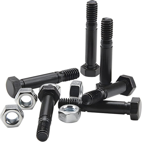 (6) 52100100 Shear Pin Bolts with Nuts for Ariens 00659100 521001 Snow Blower - 6 Packs Snowthrower Parts (2'' × 5/16''), Black...