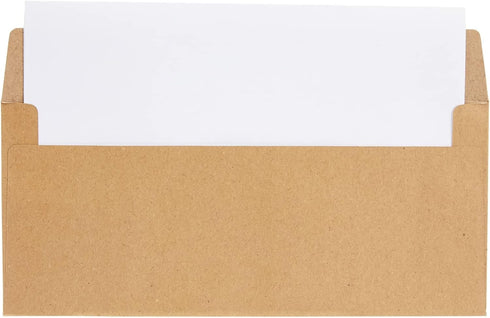 Juvale 100 Pack Bulk #10 Brown Envelopes with Gummed Seal for Invitations, Mailing Letters, Checks, Gift Certificates (4-1/8 x 9-1/2 In)...