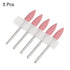5pcs Rubber Polishing Bit Silicone Buffing Wheels 180 Grit 6mm Dia Mounted Grinding Head for Electric Grinder Rotary Tool, Tapered Shape...