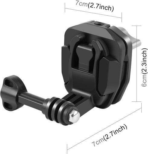 PULUZ Motorcycle Windshield Clip Mount Quick Release Clip Mount for GoPro Hero12 Black/DJI Osmo Action 4 / Insta360 X4 / Ace Pro and Other Action ...