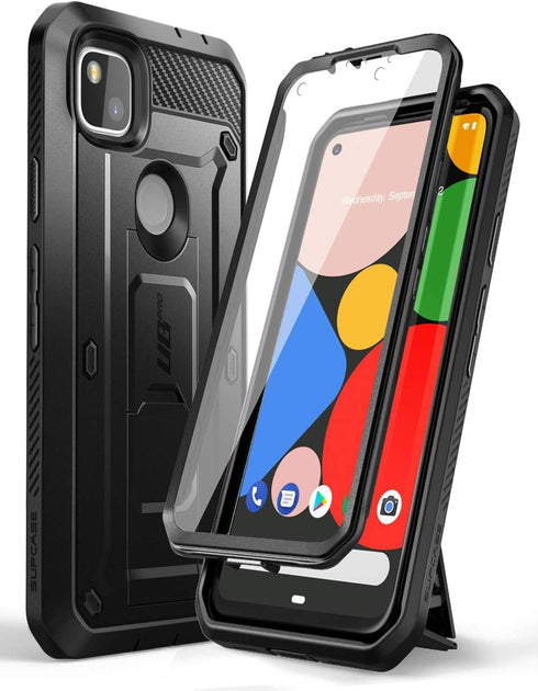 SUPCASE Unicorn Beetle Pro Series Case for Google Pixel 4A (2020 Release), Full-Body Rugged Holster Case with Built-in Screen Protector (Black)...