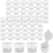 AUEAR 60 Pieces Empty Paint Pot 10 Strips Mini Container with Lid Clear Acrylic for Schools Classrooms Paintings Art Festivals (3ml/ 0.1oz)...