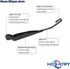 Rear Wiper Arm Blade Set for Dodge Grand Caravan 2011-2019, for Chrysler Town and Country 2011-2016 Rear Windshield Wiper Arm Blade Assembly 68078...