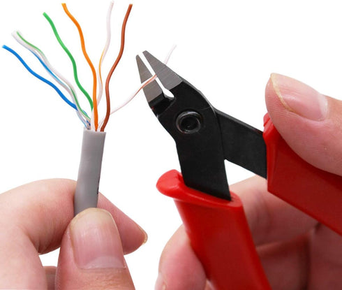 Flush Cutter, Wire Cutters, BS-8109 Soft Wire Cutter Pliers Precision Micro Cutter Anti-Slip Flush Cutter for Electronics Aluminum Jewelry 3D Prin...