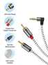 CableCreation 3.5mm to RCA Cable, Angle 3.5mm Male to 2RCA Male Auxiliary Stereo Audio Y Splitter Gold-Plated for Smartphones, MP3, Tablets, Speak...