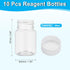PATIKIL 10 Pcs 50ml Reagent Bottles, PET Wide Mouth Round Bottles with Screw Cap for Lab Water Reagent Liquids Solid Sample Storage Seal, Transpar...