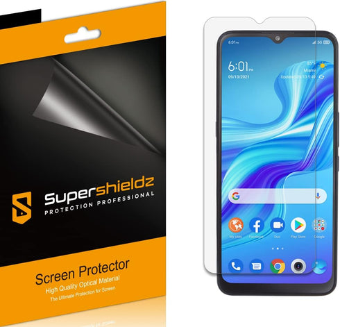 Supershieldz (6 Pack) Designed for TCL 4X 5G / TCL 20 A 5G / TCL 20A 5G Screen Protector, High Definition Clear Shield (PET)...