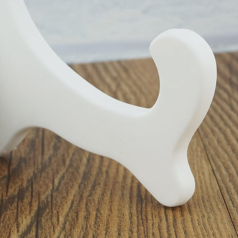 Artliving White 6 inch Plastic Easels Plate Holder Stand Display Stands Picture Frame Stand Holder-Set of 4...