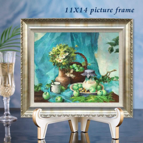 Artliving 2 Pack 10inch White Gold Thicken Acrylic Easels Display Stand Plate Stand Holder display Pictures Frame,Decorative Plates, and Artworks...