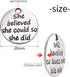 Aylifu Pack of 30 Alloy Inspirational Message Charm Pendants She believed she could so she did...