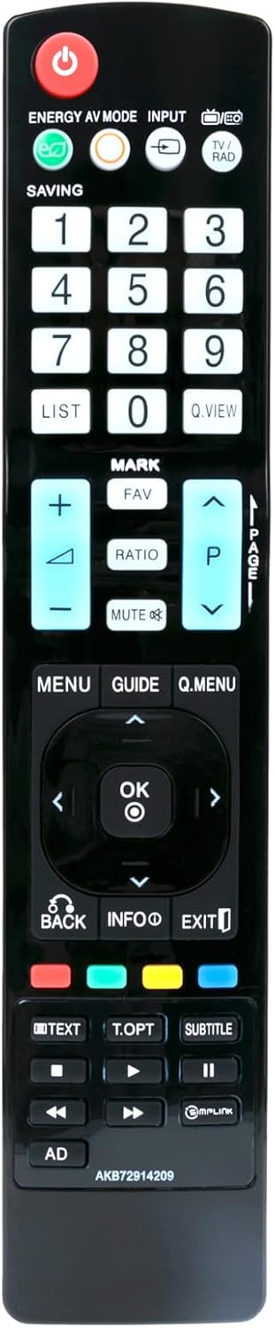 AKB72914209 Replaced Remote fit for LG TV 42PJ350 50PJ650 50PK250 50PK350 50PK550 50PK790 42PJ650 50PJ350 60PK550 50PJ550 60PK790 60PK980 42PJ250 ...