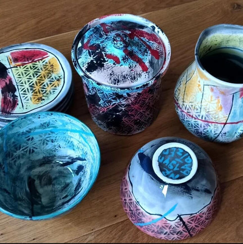 Sacred Geometry Stencil 8x8inch Reusable Hexagon Mandala Stencils Metatron's Cube/The Flower of Life Drawing Templates for Wall Canvas Paper Art C...