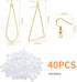 DIY Earring Findings, 40pcs Teardrop and Triangle Shaped Beading Hoop Earring Findings with 40pcs Fish Earring Hooks and 40pcs Clear Earring Backs...