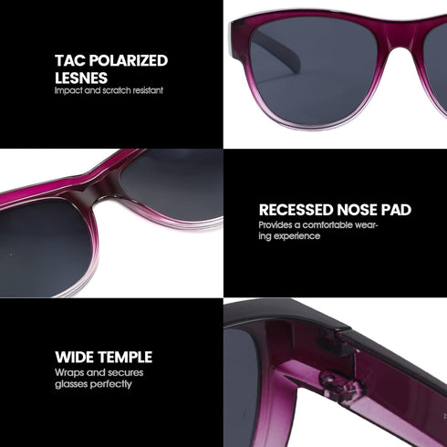 Fit Over Glasses Sunglasses for Women Trendy Polarized UV Protection Sun Glasses for Driving...