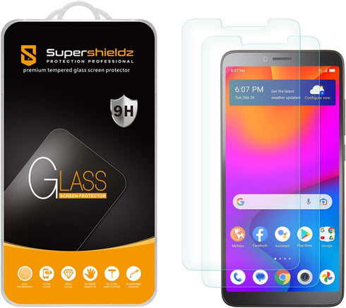 Supershieldz (2 Pack) Designed for TCL Ion V Tempered Glass Screen Protector, Anti Scratch, Bubble Free......