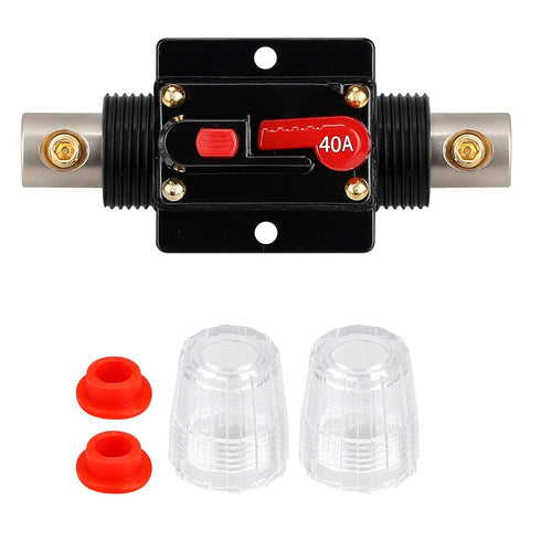 40 Amp Fuse Holders,Audio Circuit Breaker,Reset Fuse Inverter 20A 30A 40A 50A 60A 80A 100A 150A 12V-24V DC Replace Fuses for Car Audio and Amps Ov...
