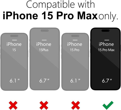 oakxco Thin Slim Clear case for iPhone 15 Pro Max, Transparent Hybrid Hard Shell Plastic & Soft Silicone Rubber Bumper, Non-Yellow Acrylic Protect...