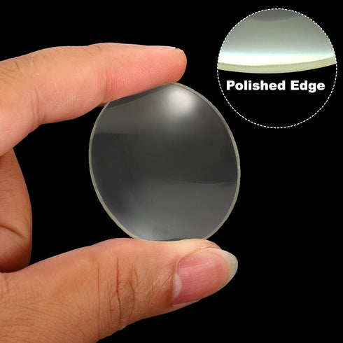 PATIKIL 4" (100mm) Focal Length Double Convex Lens, 2 Pack 40mm Diameter 6mm Height Glass Optically Polished Round Edges Lens for Physics Experime...
