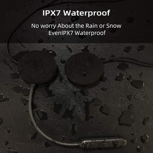 Motorcycle Helmet Bluetooth Headset,Outdoor Headset,Waterproof Sports Headset,Speakers Hands Free,Music Call Control,Automatic answering,60 Hours ...