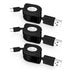 Retractable USB C Cable for Car,3.3ft 3 Pack Android Phone USB C to USB A Cord Fast Charging for Samsung Galaxy S24/S24 Ultra/S24 Plus/S23/S22/A55...